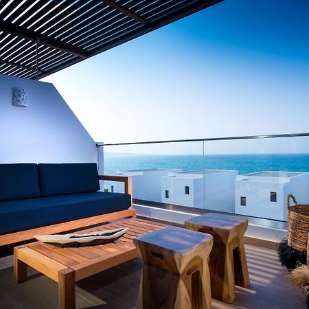 Abaton Island Resort & Spa Limenas Chersonisou Exterior foto The view from the balcony of a suite at the hotel